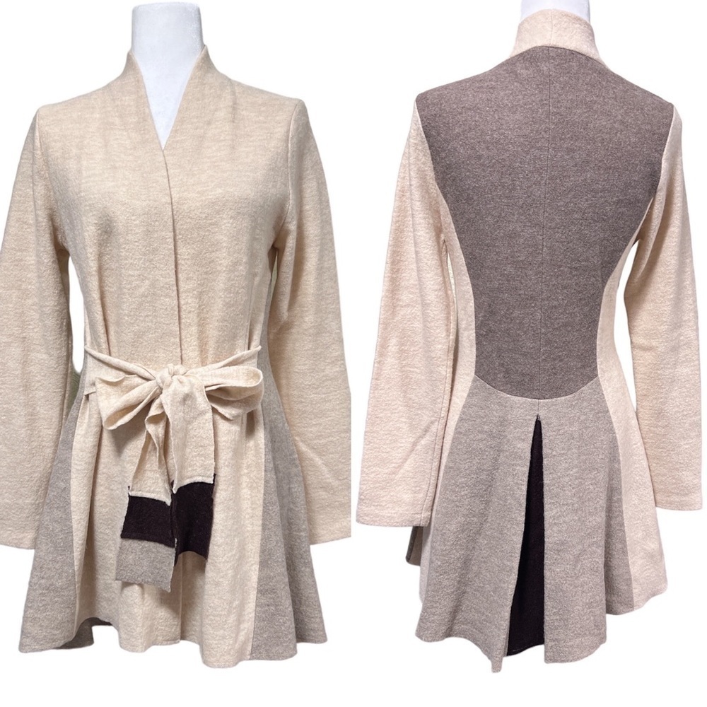 Anthropologie Rosie Neira Denisse Wool Colorblock Cardigan Sweater
